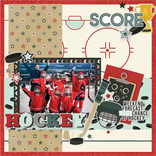 Simple Stories - Hockey Collection - 12 x 12 Collection Kit