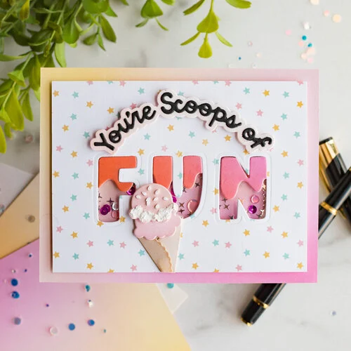 Scrapbook.com - Decorative Die Set - Scoops of Fun 3 Scrapbook.com - Decorative Die Set - Scoops of Fun