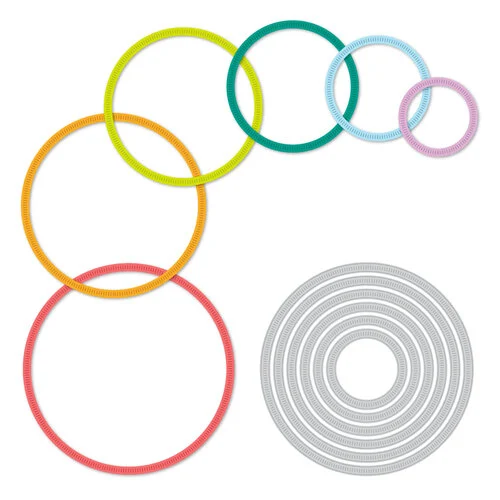 Scrapbook.com - Decorative Die Set - Nested Dash Circle Frames 1 Scrapbook.com - Decorative Die Set - Nested Dash Circle Frames