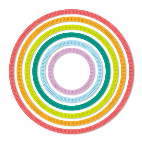Scrapbook.com - Decorative Die Set - Nested Dash Circle Frames 2 Scrapbook.com - Decorative Die Set - Nested Dash Circle Frames