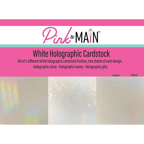 Pink And Main - 6 x 6 Paper Pack - White Holographic