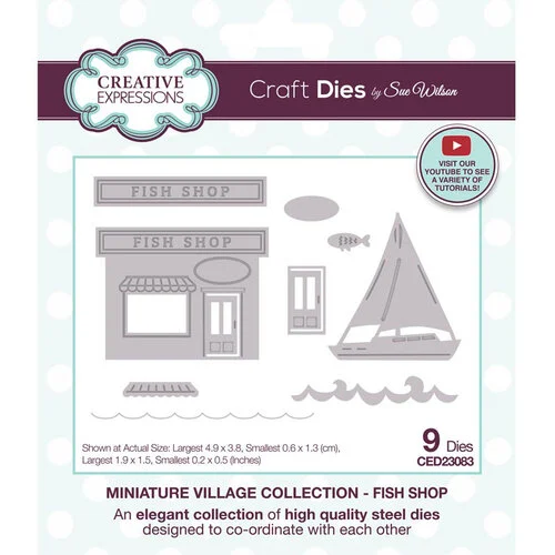 Creative Expressions - Craft Dies - Miniature Village - Fish Shop