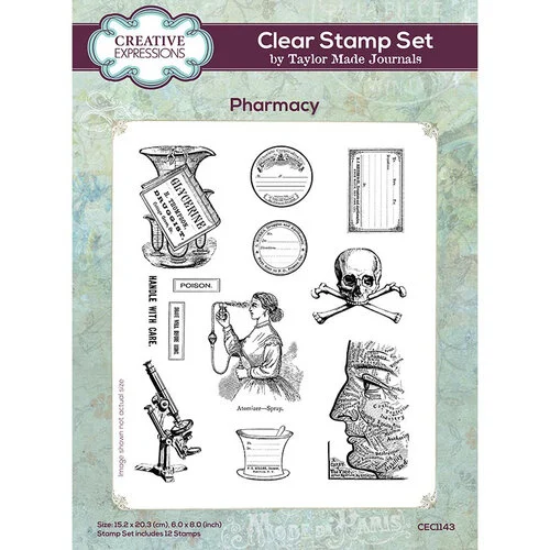 Creative Expressions - Clear Photopolymer Stamps - Pharmacy 1 Creative Expressions - Clear Photopolymer Stamps - Pharmacy