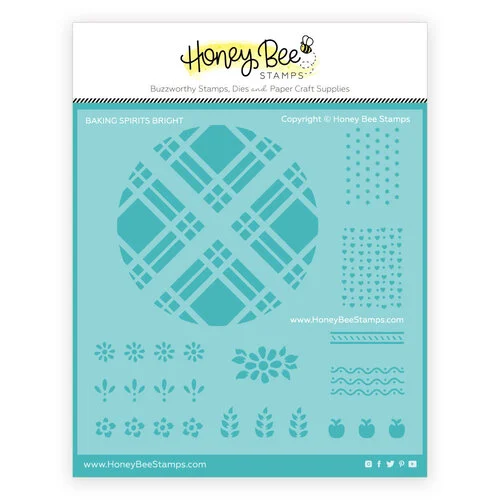Honey Bee Stamps - Cozy Christmas Collection - Stencils - Baking Spirits Bright