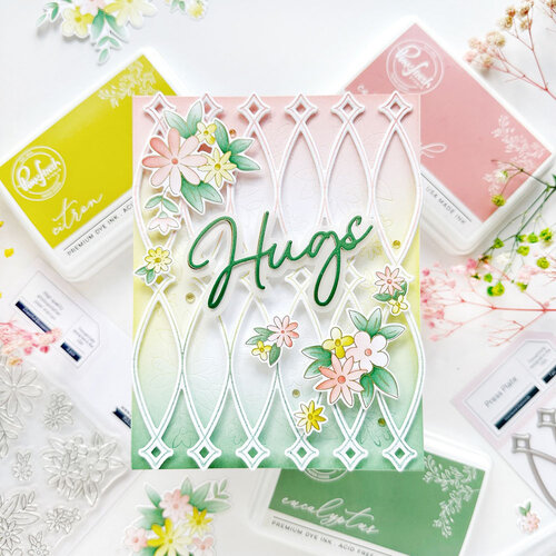 Pinkfresh Studio - Gentle Greetings and Greenery Collection - Dies - Interlaced Diamonds