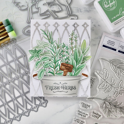 Pinkfresh Studio - Gentle Greetings and Greenery Collection - Dies - Interlaced Diamonds