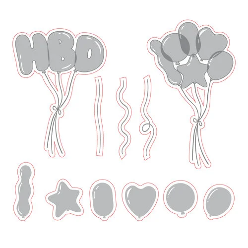 Scrapbook.com - Coordinating Die Set - HBD Birthday Balloons 1 Scrapbook.com - Coordinating Die Set - HBD Birthday Balloons