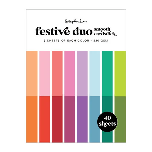 Scrapbook.com - Festive Duo- Smooth Cardstock Paper Pad - Double Sided - 6x8 - 40 Sheets 1 Scrapbook.com - Festive Duo- Smooth Cardstock Paper Pad - Double Sided - 6x8 - 40 Sheets