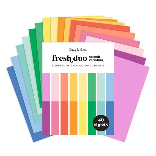 Scrapbook.com - Fresh Duo - Smooth Cardstock Paper Pad - Double Sided - A2 - 4.25 x 5.5 - 40 Sheets 2 Scrapbook.com - Fresh Duo - Smooth Cardstock Paper Pad - Double Sided - A2 - 4.25 x 5.5 - 40 Sheets