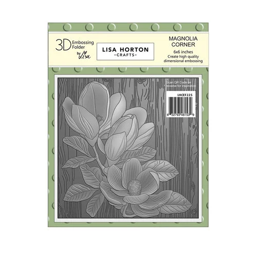 Lisa Horton Crafts - 3D Embossing Folder - Magnolia Corner
