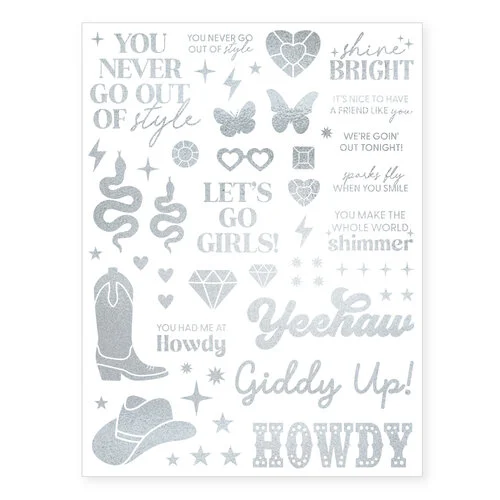 Scrapbook.com - Shimmer - Metallic Rub-On Transfers - Silver - 6x8 - 2 Sheets 2 Scrapbook.com - Shimmer - Metallic Rub-On Transfers - Silver - 6x8 - 2 Sheets