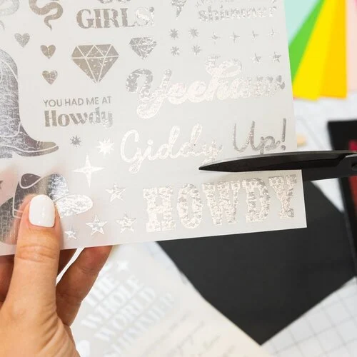 Scrapbook.com - Shimmer - Metallic Rub-On Transfers - Silver - 6x8 - 2 Sheets 4 Scrapbook.com - Shimmer - Metallic Rub-On Transfers - Silver - 6x8 - 2 Sheets
