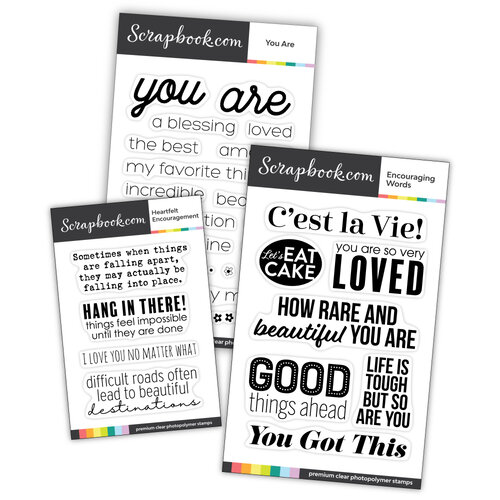 Scrapbook.com - Clear Photopolymer Stamp Set - Encouragement Bundle 1 Scrapbook.com - Clear Photopolymer Stamp Set - Encouragement Bundle