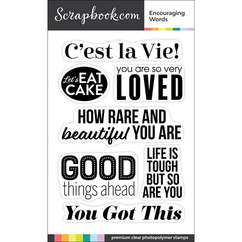 Scrapbook.com - Clear Photopolymer Stamp Set - Encouragement Bundle 4 Scrapbook.com - Clear Photopolymer Stamp Set - Encouragement Bundle