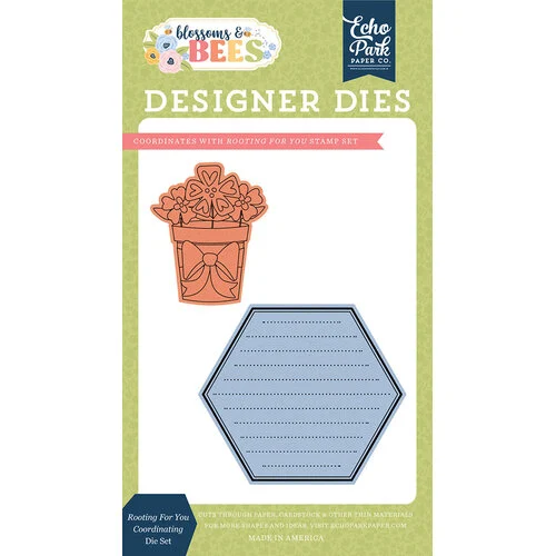 Echo Park - Blossoms And Bees Collection - Designer Dies - Rooting For You