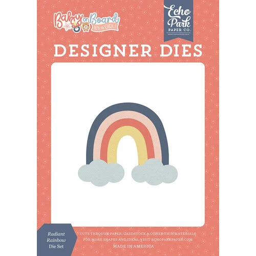 Echo Park - Baby On Board - Girl Collection - Designer Dies - Radiant Rainbow