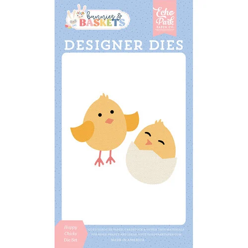 Echo Park - Bunnies And Baskets Collection - Designer Dies - Happy Chicks