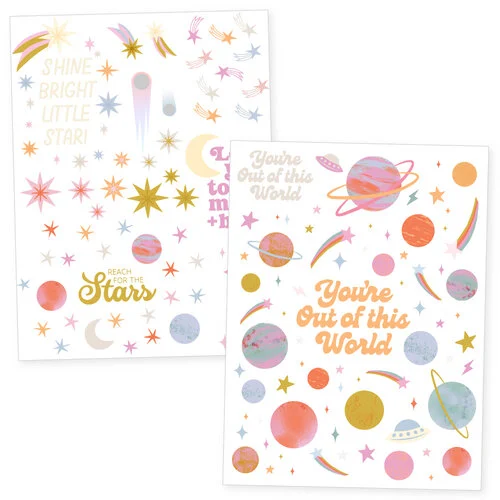 Scrapbook.com - Cosmic - Rub-On Transfers - 6x8 - 2 Sheets 1 Scrapbook.com - Cosmic - Rub-On Transfers - 6x8 - 2 Sheets