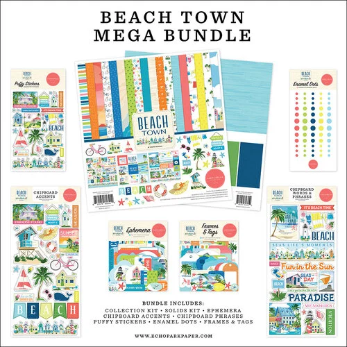 Carta Bella Paper - Beach Town Collection - 12 x 12 Mega Bundle