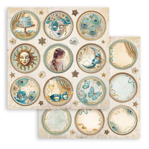Stamperia - Masquerade Collection - 12 x 12 Paper Pad 10 Stamperia - Masquerade Collection - 12 x 12 Paper Pad