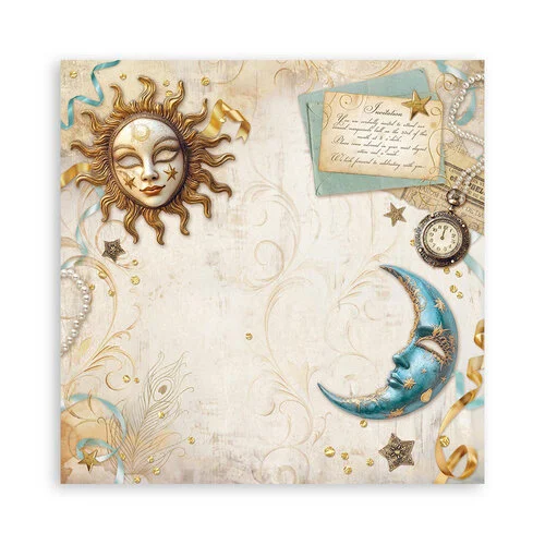 Stamperia - Masquerade Collection - 12 x 12 Paper Pad - Single Face
