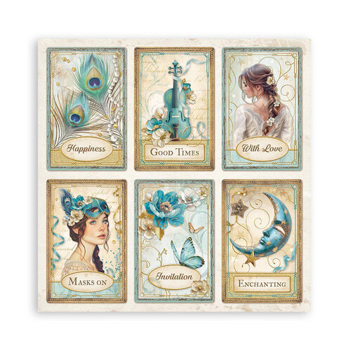 Stamperia - Masquerade Collection - 12 x 12 Paper Pad - Single Face