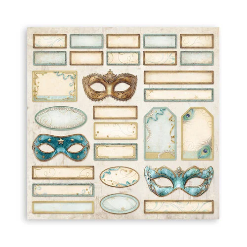 Stamperia - Masquerade Collection - 12 x 12 Paper Pad - Single Face