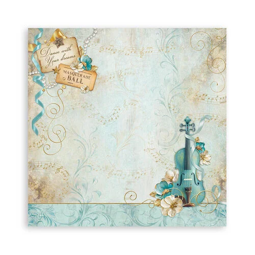 Stamperia - Masquerade Collection - 12 x 12 Paper Pad - Single Face