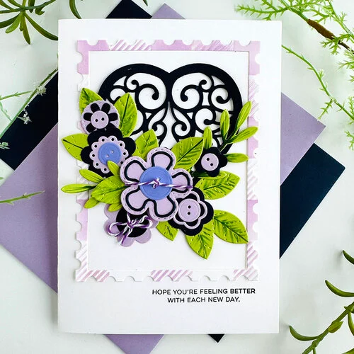 Papertrey Ink - Metal Dies - Into The Blooms - Cute As A Button 2 Papertrey Ink - Metal Dies - Into The Blooms - Cute As A Button