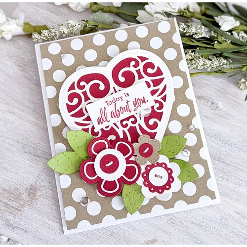 Papertrey Ink - Metal Dies - Into The Blooms - Cute As A Button 3 Papertrey Ink - Metal Dies - Into The Blooms - Cute As A Button