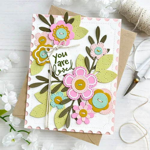 Papertrey Ink - Metal Dies - Into The Blooms - Cute As A Button 7 Papertrey Ink - Metal Dies - Into The Blooms - Cute As A Button