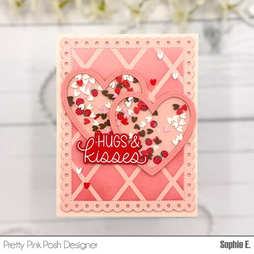 Pretty Pink Posh - Dies - Double Heart Shaker 2 Pretty Pink Posh - Dies - Double Heart Shaker