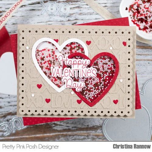 Pretty Pink Posh - Dies - Double Heart Shaker 3 Pretty Pink Posh - Dies - Double Heart Shaker