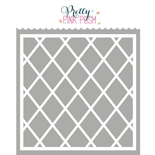 Pretty Pink Posh - Stencils - Diamond Grid