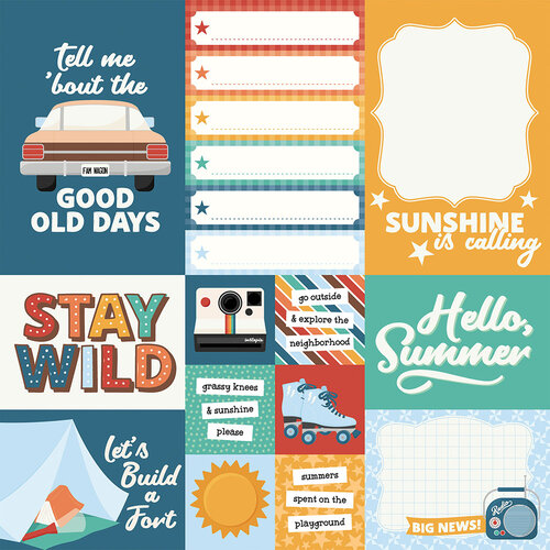 Echo Park - Summer Break Collection - 12 x 12 Double Sided Paper - Multi Journaling Cards 2 Echo Park - Summer Break Collection - 12 x 12 Double Sided Paper - Multi Journaling Cards