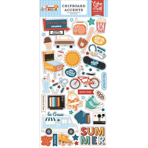 Echo Park - Summer Break Collection - Chipboard Embellishments - Accents 1 Echo Park - Summer Break Collection - Chipboard Embellishments - Accents