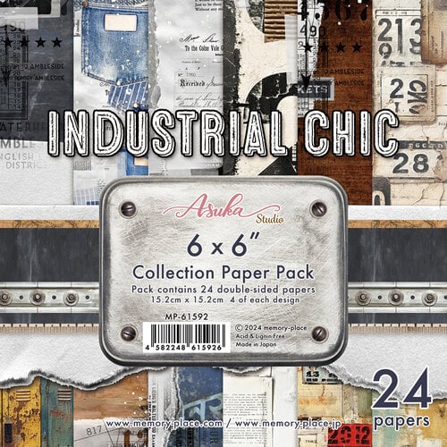 Memory Place - Industrial Chic Collection - 6 x 6 Collection Pack 1 Memory Place - Industrial Chic Collection - 6 x 6 Collection Pack