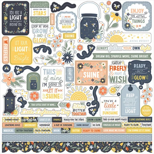 Echo Park - Firefly Collection - 12 x 12 Cardstock Stickers - Elements 1 Echo Park - Firefly Collection - 12 x 12 Cardstock Stickers - Elements