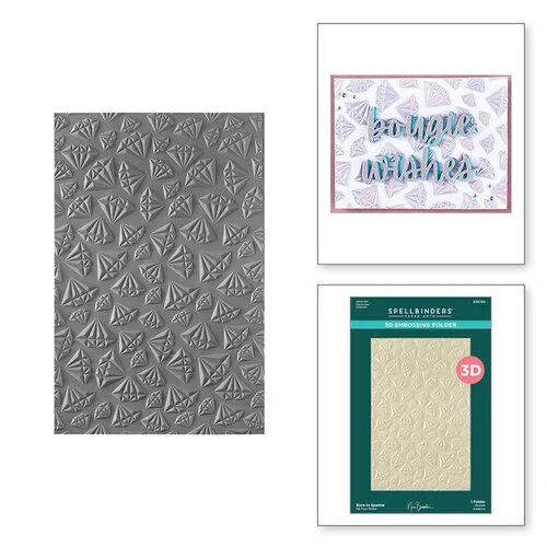 Spellbinders - Bougie Birthday Collection - 3D Embossing Folder - Born to Sparkle 1 Spellbinders - Bougie Birthday Collection - 3D Embossing Folder - Born to Sparkle