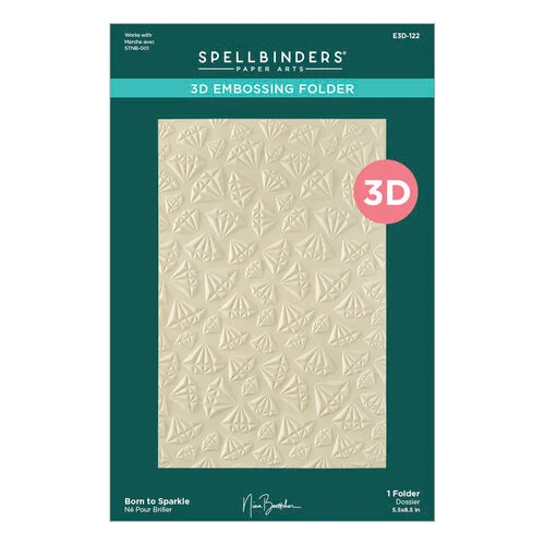 Spellbinders - Bougie Birthday Collection - 3D Embossing Folder - Born to Sparkle 3 Spellbinders - Bougie Birthday Collection - 3D Embossing Folder - Born to Sparkle