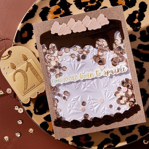 Spellbinders - Bougie Birthday Collection - 3D Embossing Folder - Born to Sparkle 7 Spellbinders - Bougie Birthday Collection - 3D Embossing Folder - Born to Sparkle