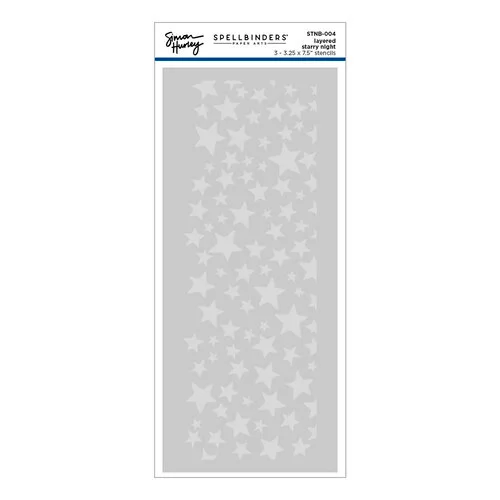 Spellbinders - Simon Hurley - Space Adventure Collection - 3D Embossing Folder, Etched Die, and Stencil Set - Starry Night 2 Spellbinders - Simon Hurley - Space Adventure Collection - 3D Embossing Folder, Etched Die, and Stencil Set - Starry Night