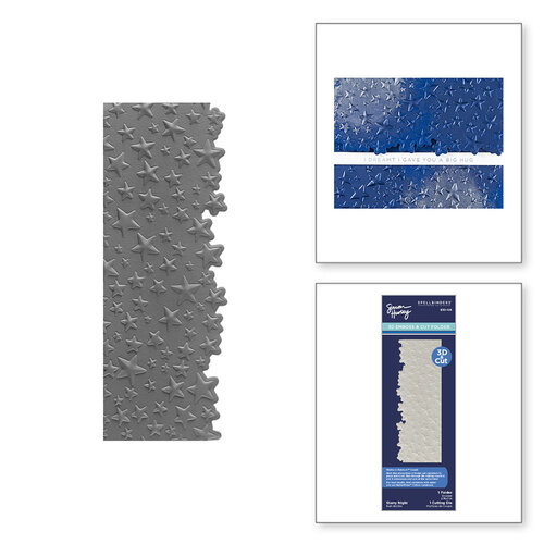 Spellbinders - Simon Hurley - Space Adventure Collection - 3D Embossing Folder, Etched Die, and Stencil Set - Starry Night 6 Spellbinders - Simon Hurley - Space Adventure Collection - 3D Embossing Folder, Etched Die, and Stencil Set - Starry Night