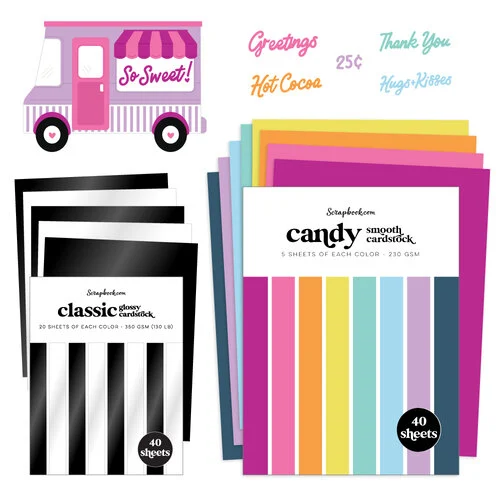 Scrapbook.com - Food Truck Bundle - Dies and Paper
