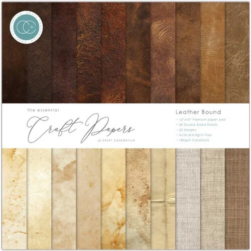 Craft Consortium - 12 x 12 Paper Pad - Leather Bound 1 Craft Consortium - 12 x 12 Paper Pad - Leather Bound