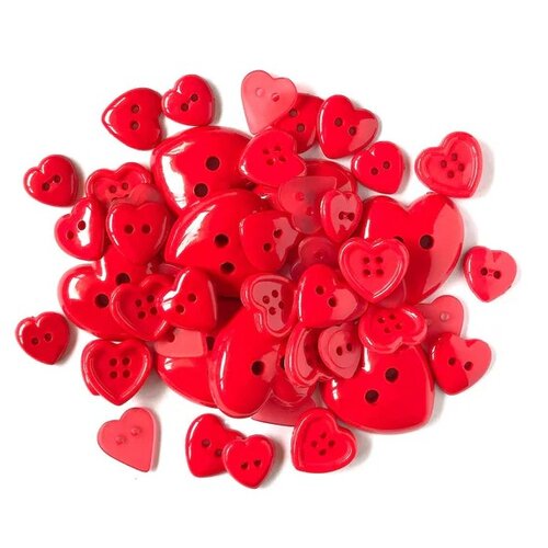 Buttons Galore and More - Button Theme Packs - Red Hearts