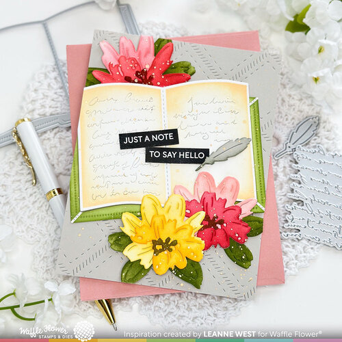 Waffle Flower Crafts - Craft Dies - Open Book 7 Waffle Flower Crafts - Craft Dies - Open Book