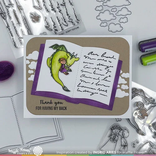 Waffle Flower Crafts - Craft Dies - Open Book 8 Waffle Flower Crafts - Craft Dies - Open Book