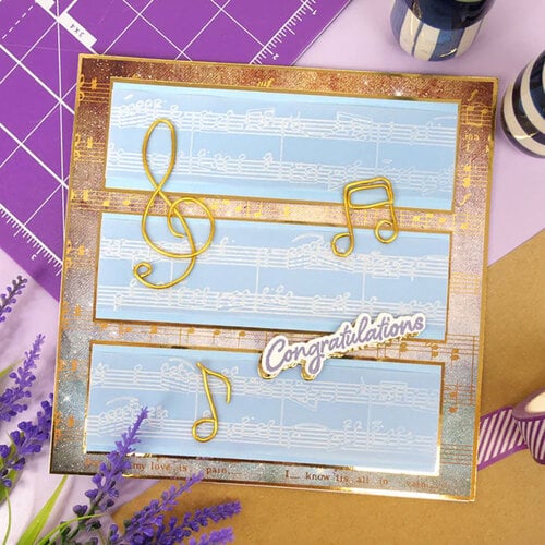 Hunkydory - Moonstone Embossing Folder - Music 3 Hunkydory - Moonstone Embossing Folder - Music
