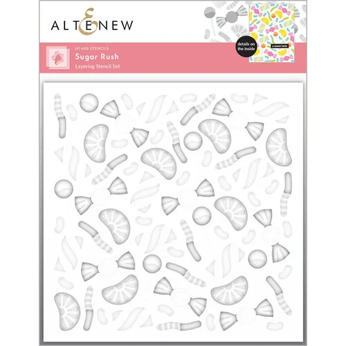 Altenew - Layering Stencil - 4 In 1 Set - Sugar Rush